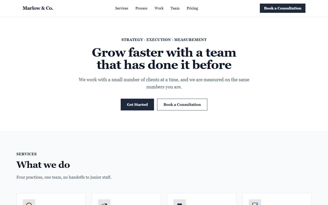 Service & Business template preview